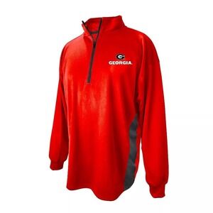Profile Varsity Georgia Bulldogs Quarter Zip Red New NCAA Big and Tall Mens 4XL